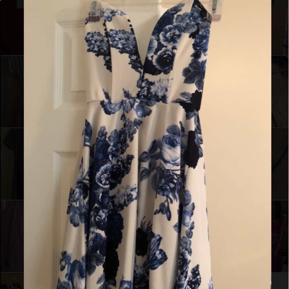 Lulus strapless mini floral dress